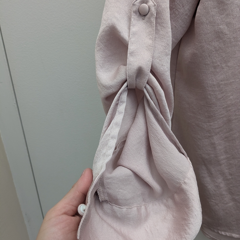 Express Blush Button-Up Blouse